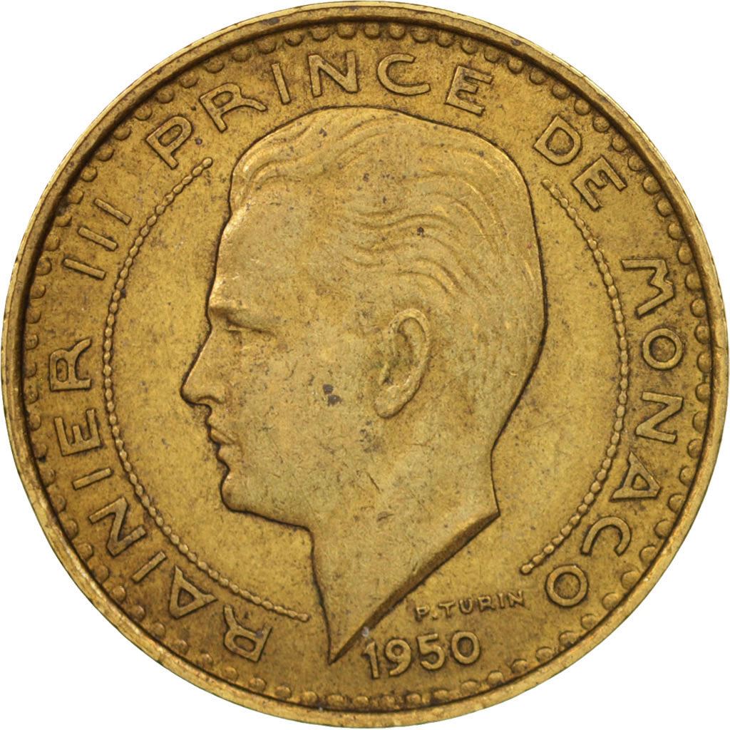 Monaco | 10 Francs Coin | Rainier III | Km:130 | 1950 - 1951