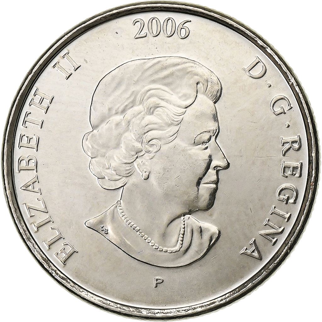 Canada | 25 Cents Coin | Cancer Awareness | Nickel plated steel | KM:635 | 2006