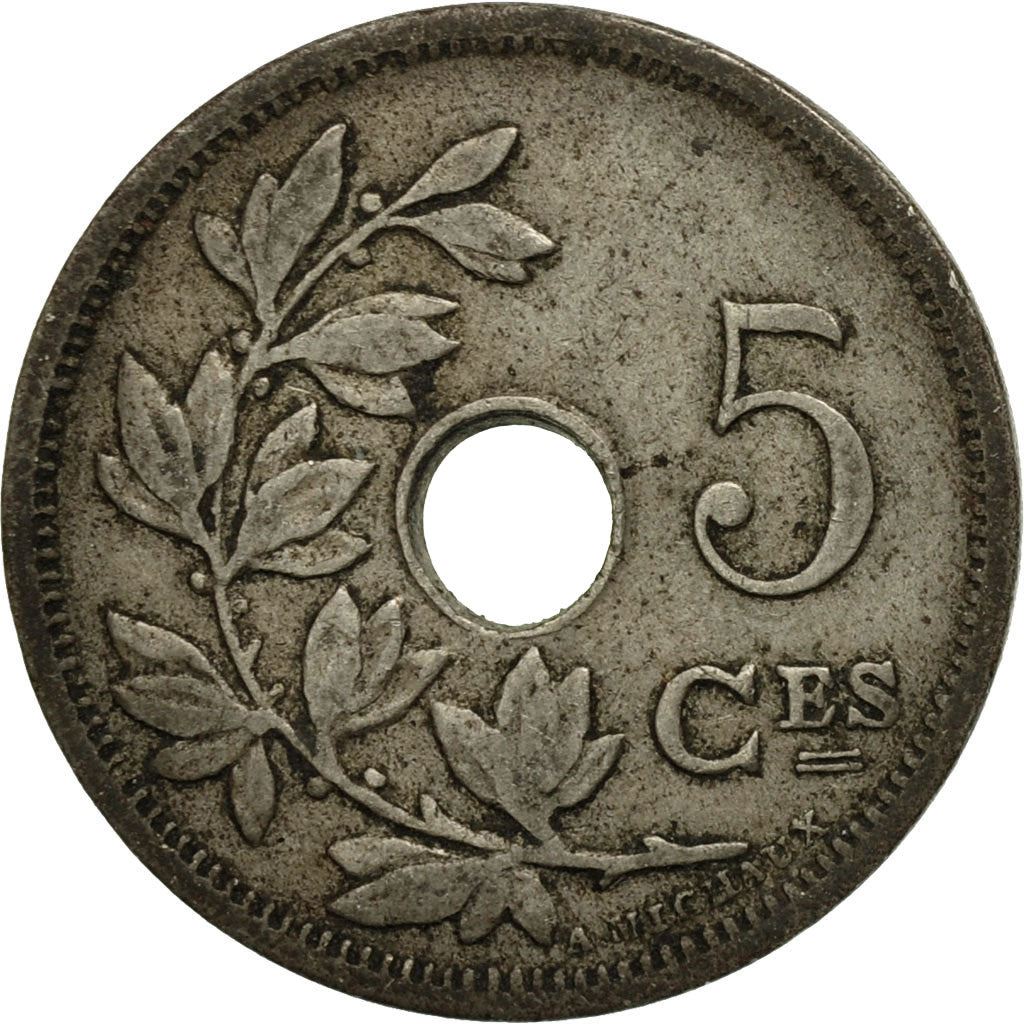 Belgium | 5 Centimes Coin | Copper-Nickel | Monogram | Km:46 | 1901 - 1903