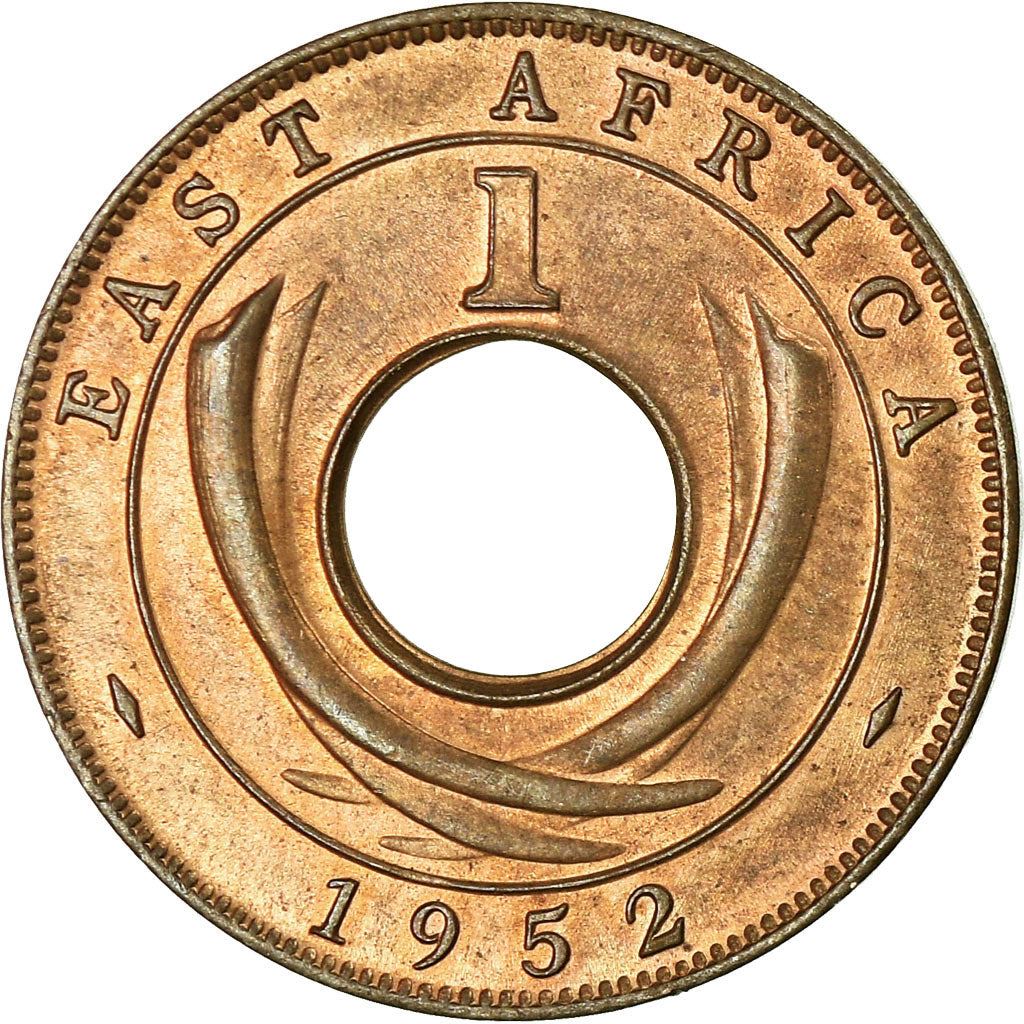 East Africa | 1 Cent Coin | Crown | Tusks | Km:32 | 1949 - 1952