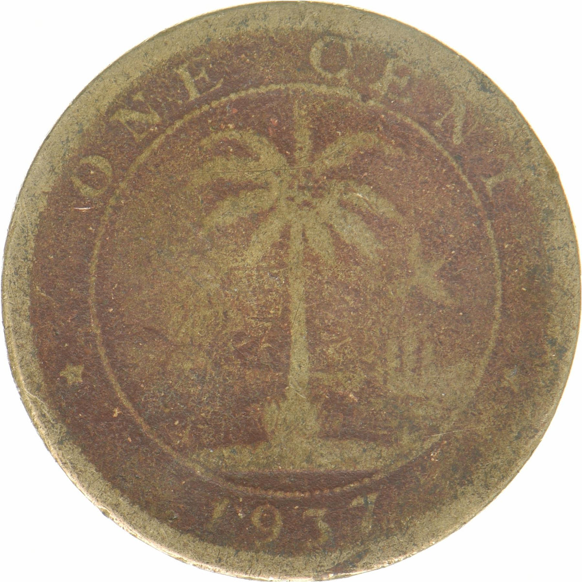 Liberia | 1 Cent Coin | Elephant | KM:11 | 1937