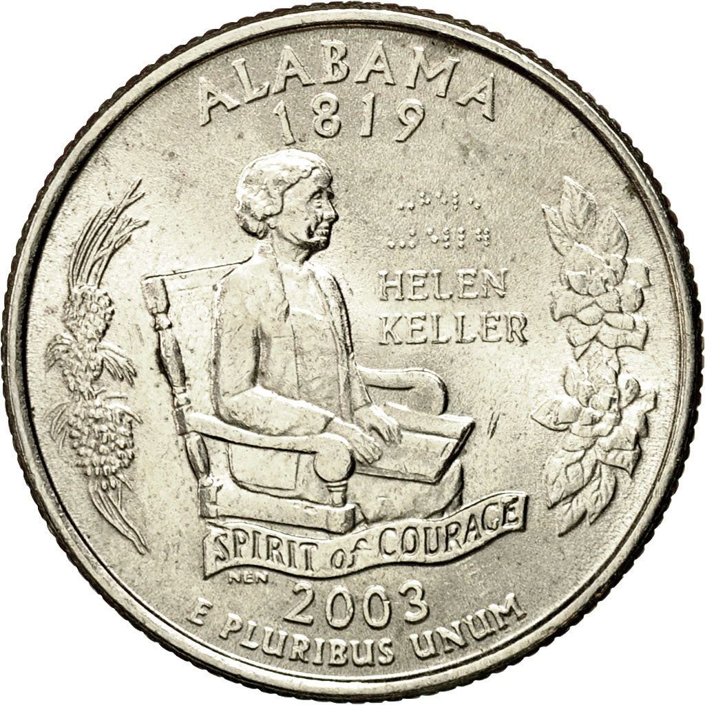 United States | 1/4 Dollar Coin | Alabama | Km:344 | 2003