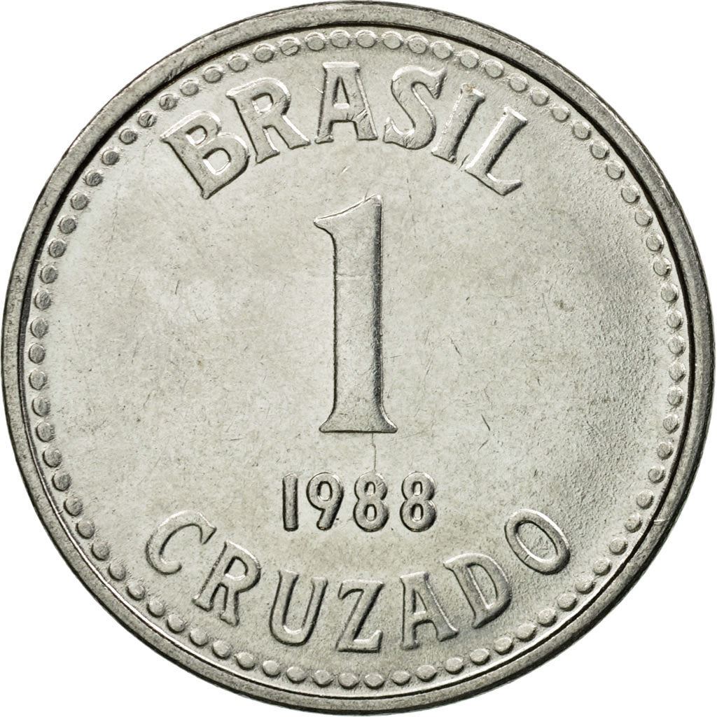 Brazil | 1 Cruzado Coin | Star | Km:605 | 1986 - 1988