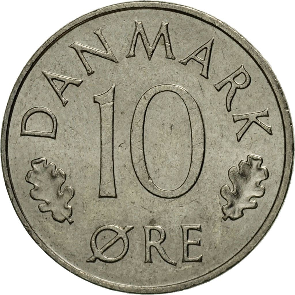 Denmark | 10 Ore Coin | Monogram | Km:860 | 1973 - 1988