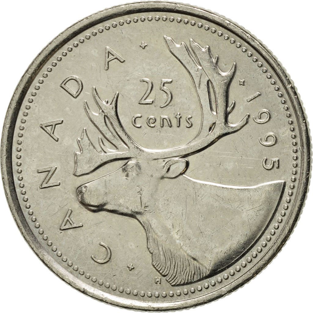 Canada | 25 Cents Coin | Nickel | 3rd portrait | KM:184 | 1990-2001