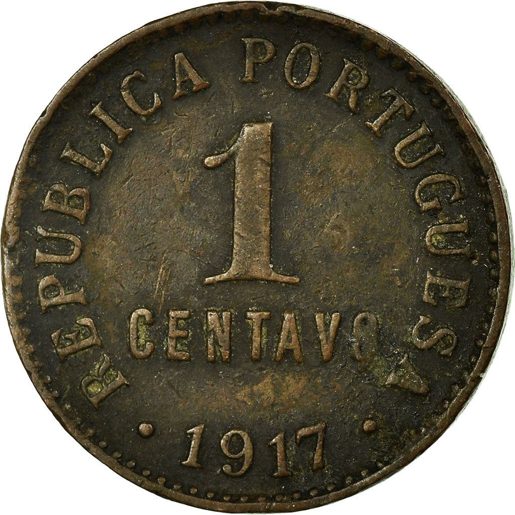 Portugal | 1 Centavo Munt | Brons | Wapen | Armillairsfeer | Km:565 | 1917 - 1922