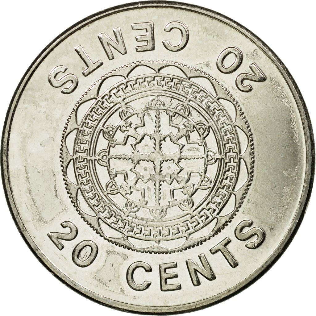 Îles Salomon | Pièce de 20 Cents | Elizabeth II | Pendentif Malaita | Km : 28 | 1987 - 2010