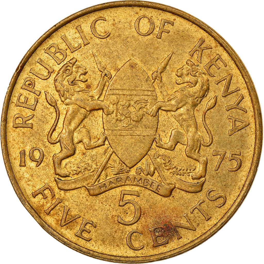 Kenya 5 Cents | Jomo Kenyatta 1963 - 1978 Coin | KM10 | 1969 - 1978