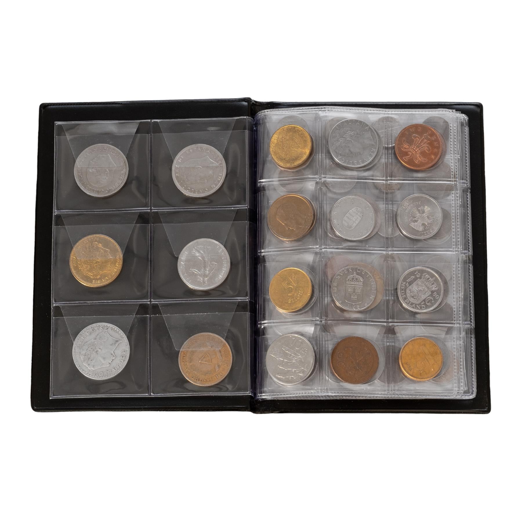 Coin Collection including Currency Album | Full Numismatic Book of Different Coins | 50 Unique Foreign Countries | Complete Coins Collections | Perfect Choice for Money Collectors