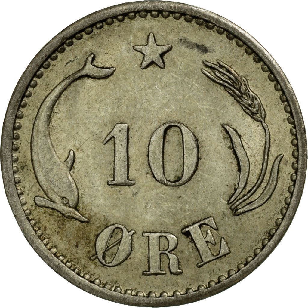Denmark | 10 Ore Coin | Christian IX | Km:795 | 1874 - 1905