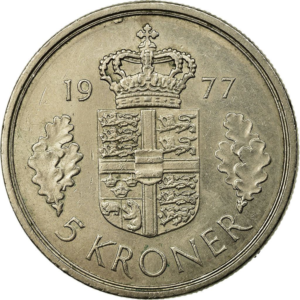 Denmark | 5 Kroner Coin | Margrethe II | Km:863 | 1973 - 1988