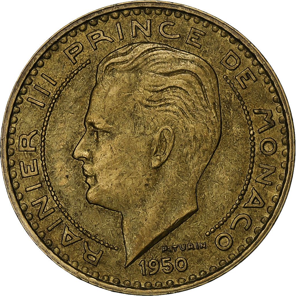 Monaco | 20 franc mynt | Rainier III | Km:131 | 1950 - 1951