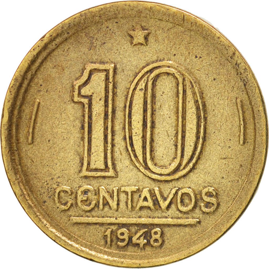 Brazil | 10 Centavos Coin | José Bonifácio | Km:561 | 1947 - 1955