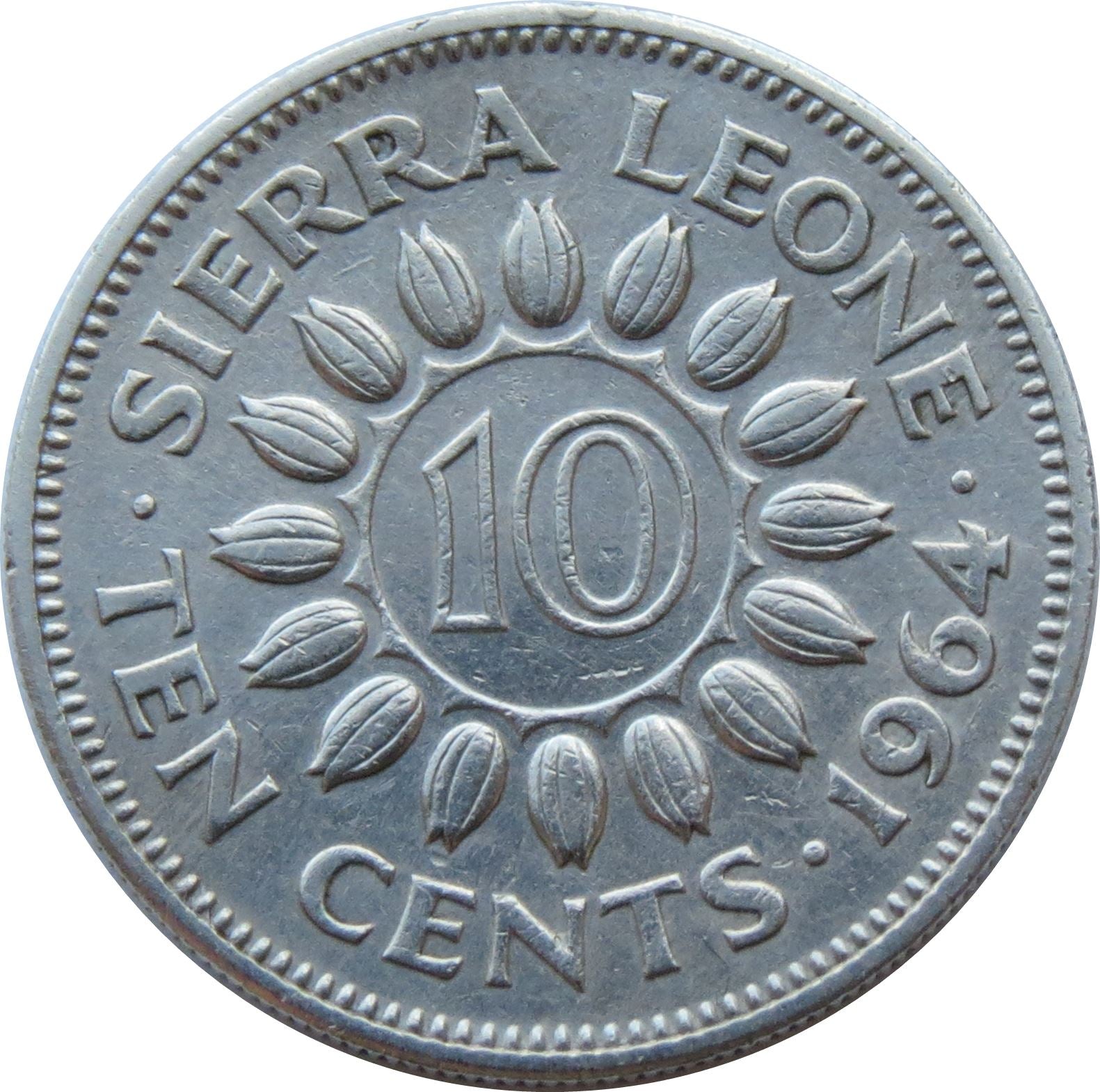 Sierra Leone 10 Cents Coin | Sir Milton Margai | KM19 | 1964