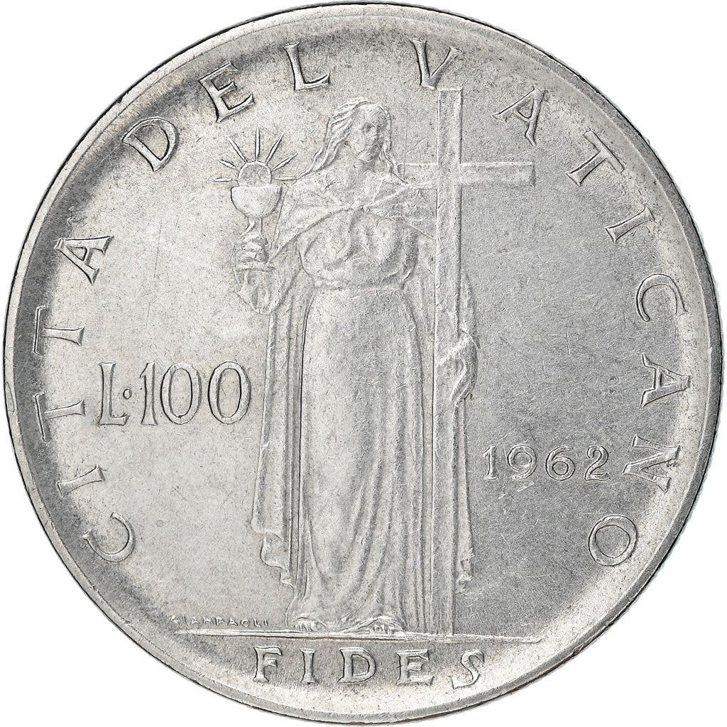 Vatican City | 100 Lire Coin | John XXIII | Km:64 | 1959 - 1962