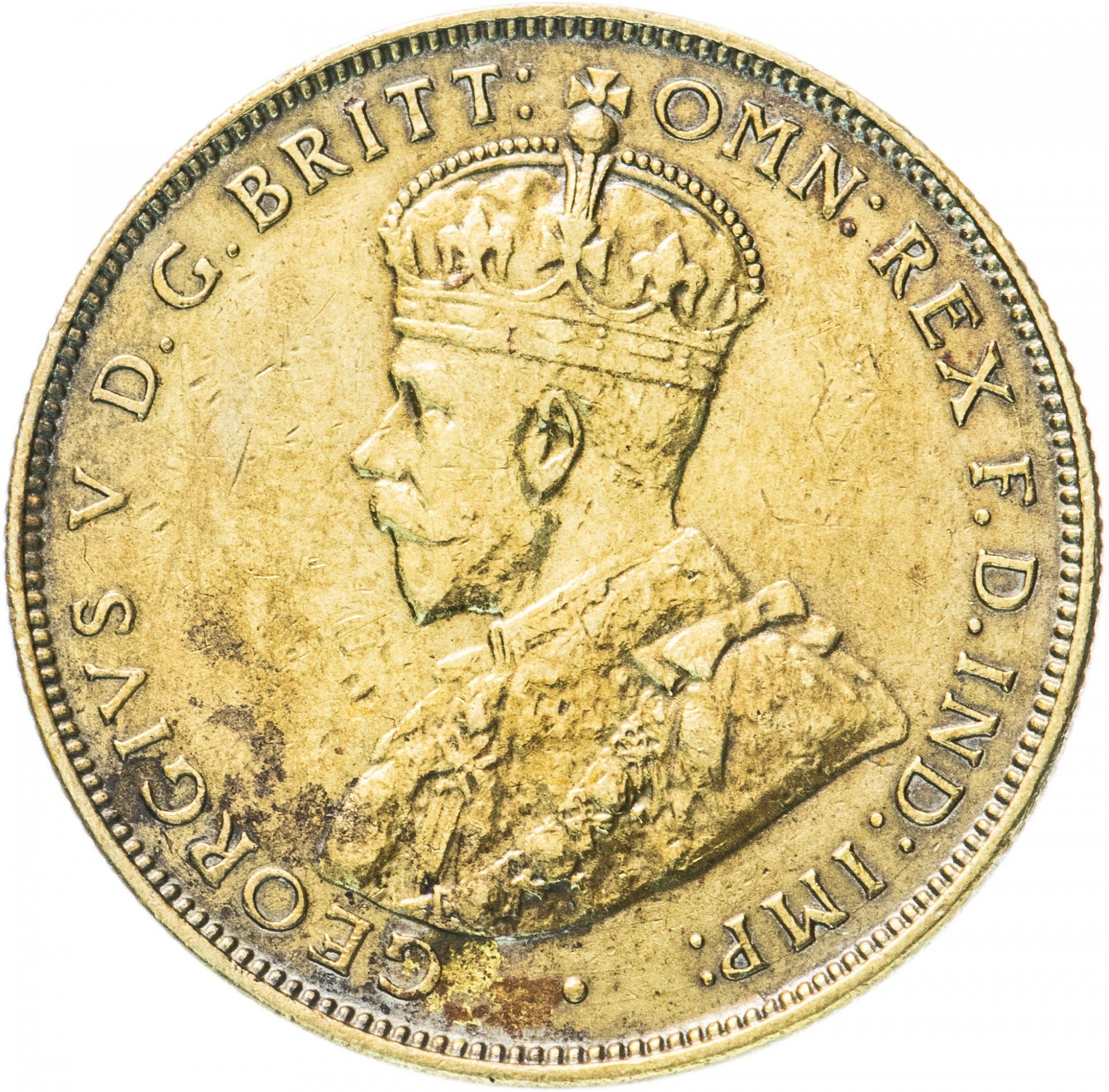 British West Africa | 2 Shillings Coin | Palm Tree | George V | KM:13b | 1920 - 1936