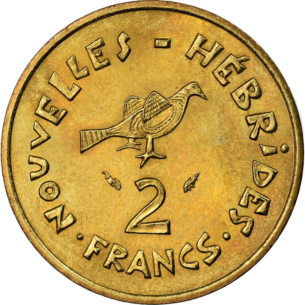 New Hebrides | 2 Francs Coin | Marianne | Frigate Bird | Km:5.2 | 1973 - 1979