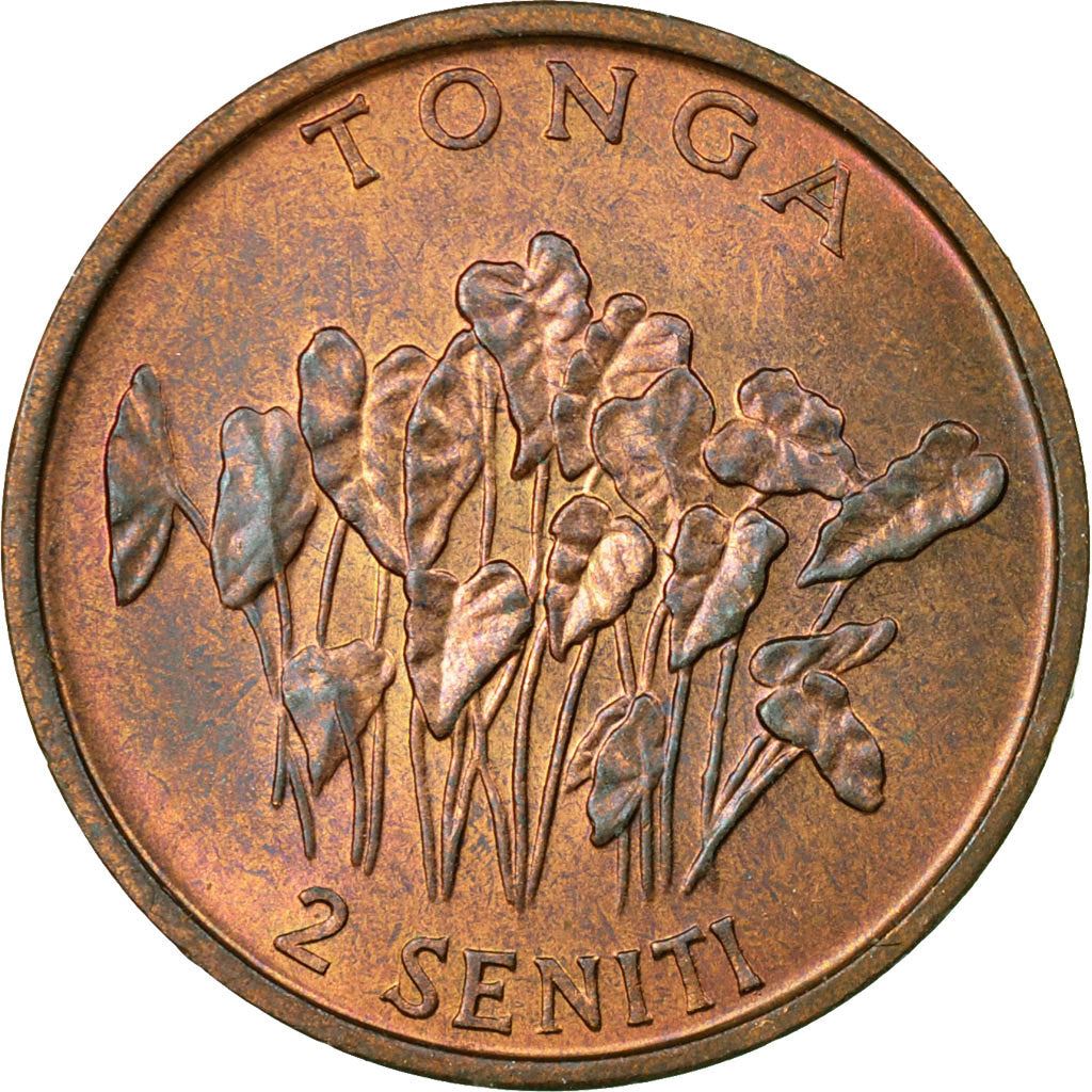Tonga | Moneta da 2 Seniti | Pianta di Taro | FAO | Km:67 | 1981 - 1996