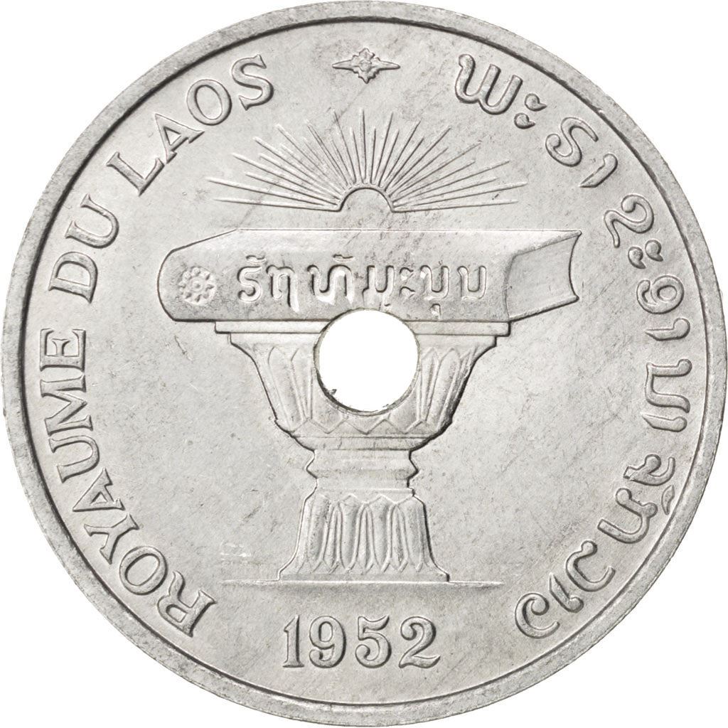 Laos | 50 Cents Coin | Constitution Book | Km:6 | 1952