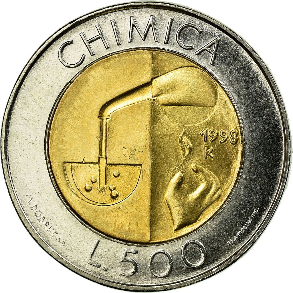 San Marino | 500 Lire Coin | Chemistry | Km:383 | 1998