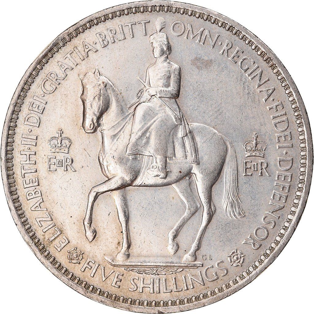 United Kingdom | 5 Shillings Coin | Coronation | KM:894 | 1953