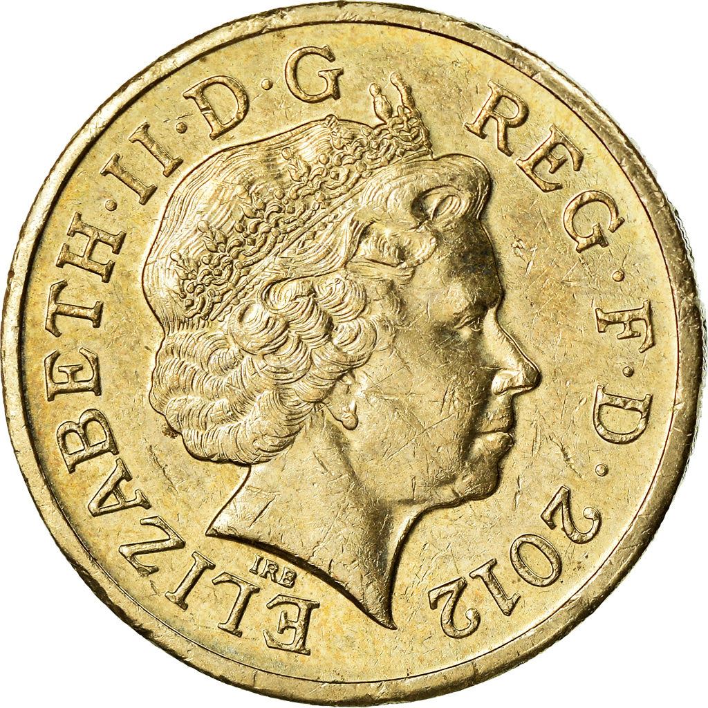 United Kingdom Coin 1 Pound | Elizabeth II 4th portrait | Royal Shield | 2008 - 2015