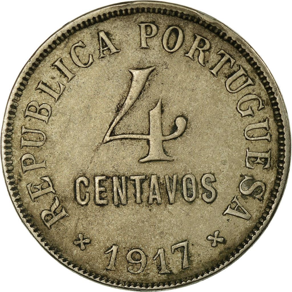 Portugal | Moeda de 4 Cêntimos | Cobre-Níquel | Km:566 | 1917 - 1919