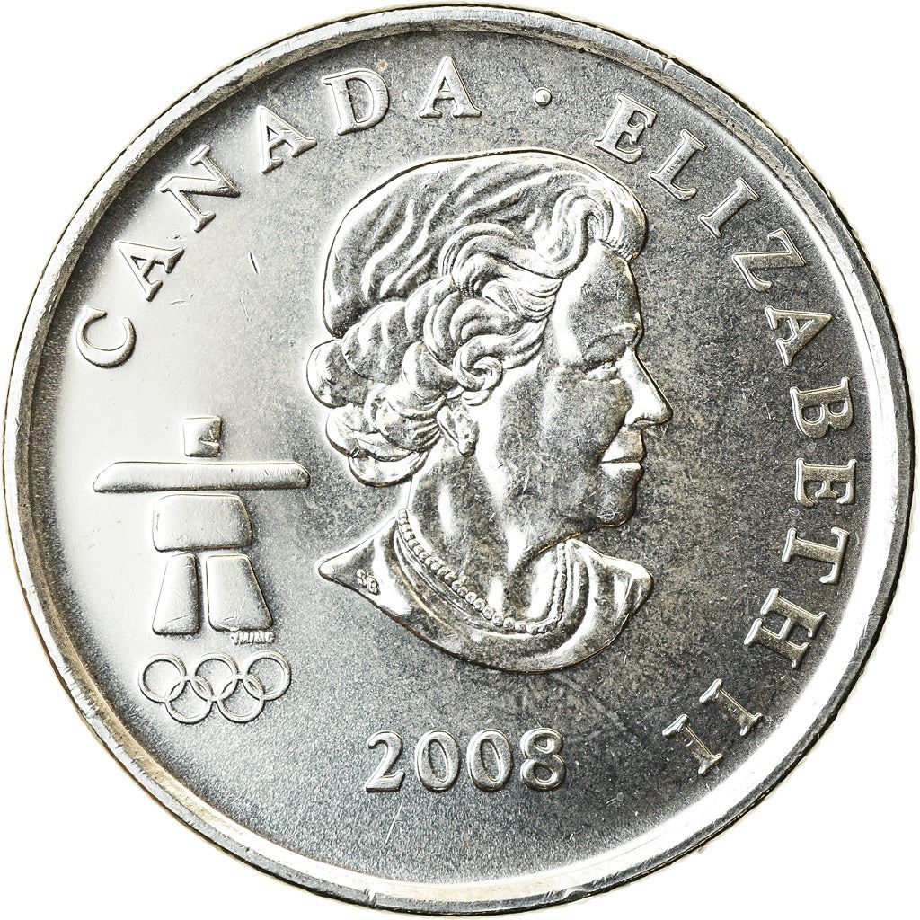 Canada | 25 Cents Coin | Nickel plated steel | Bobsleigh | KM:841 | 2008
