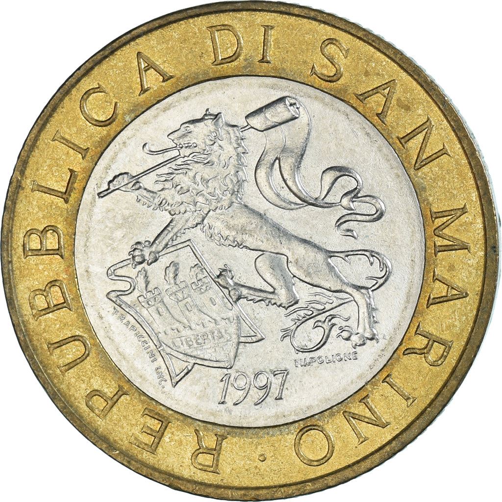 San Marino | 1000 Lire Coin | Government palace | Km:368 | 1997