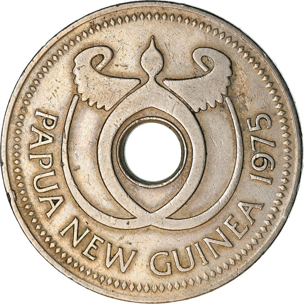 Moeda da Papua Nova Guiné Papua-Nova-Guiné 1 Kina | Isabel II | Crocodilo | KM6 | 1975 - 1999