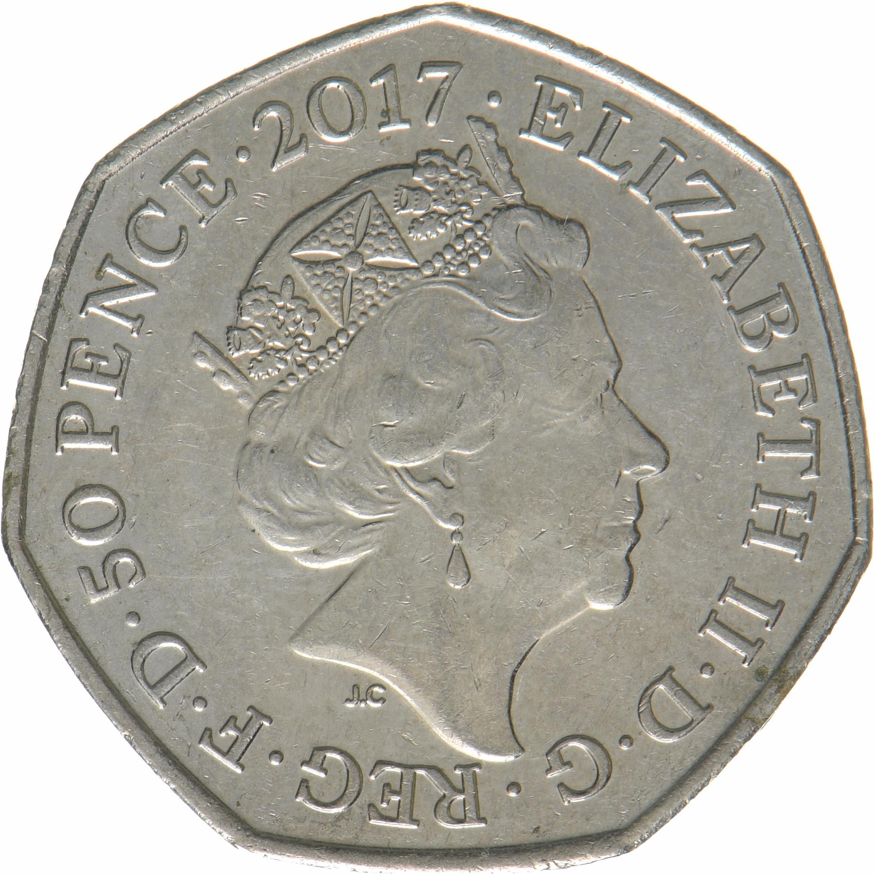 United Kingdom | 50 Pence Coin | Benjamin Bunny | KM:1431 | 2017