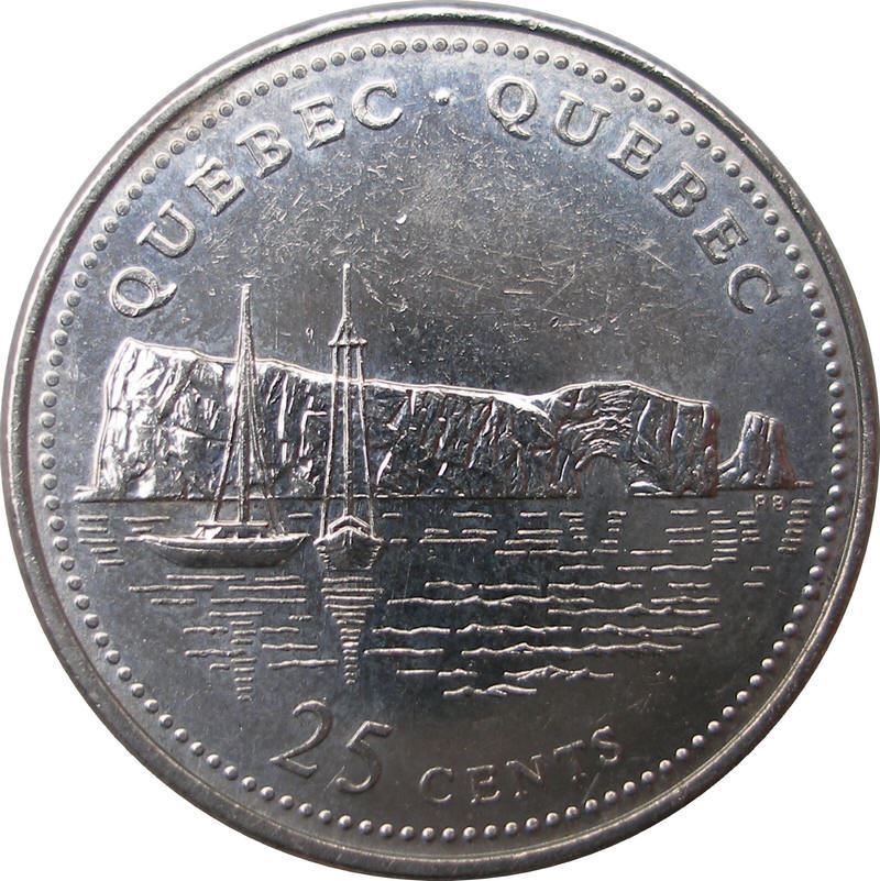 Canada | 25 Cents Coin | Quebec | Nickel | KM:234 | 1992