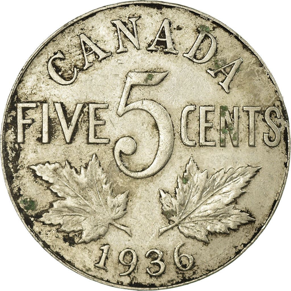 Canada | 5 Cents Coin | Nickel | KM:29 | 1922-1936