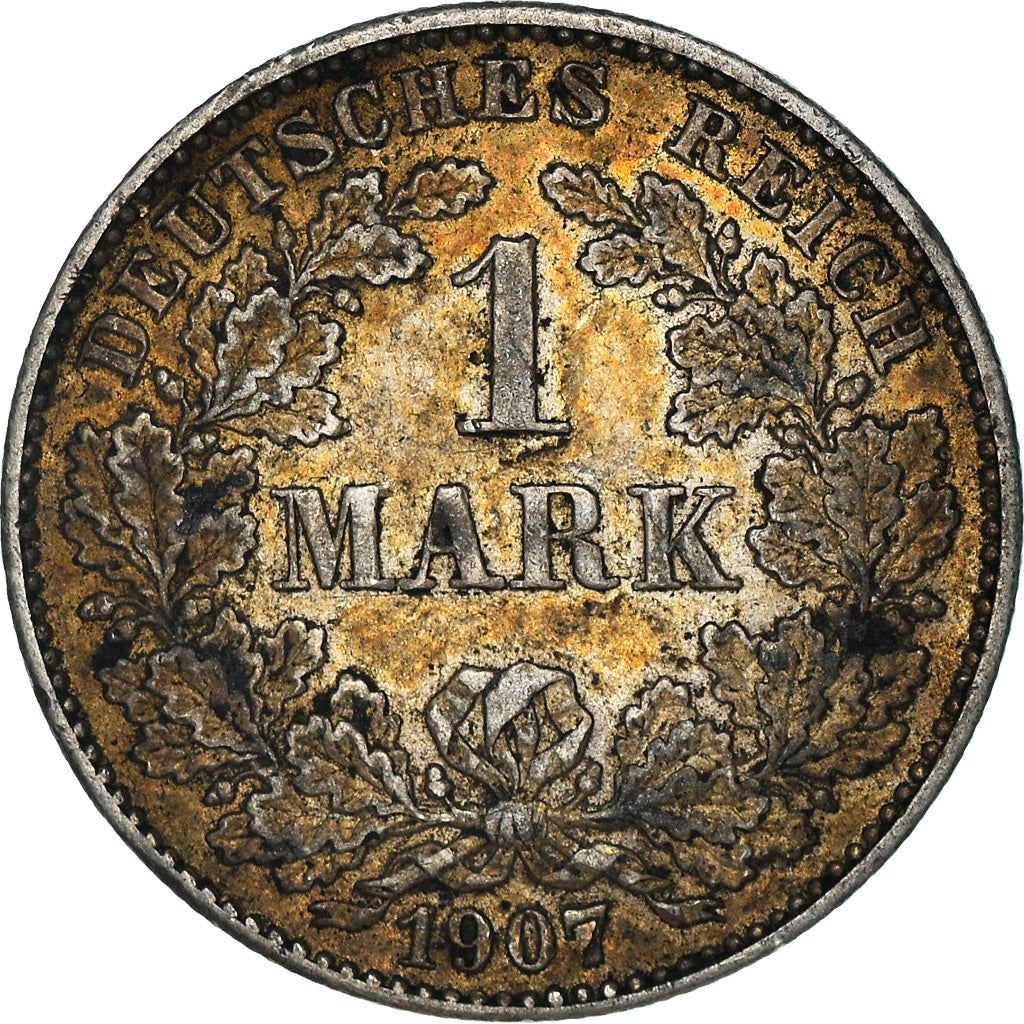 German Empire 1 Mark Coin | Deutsches Reich | Wilhelm II | Type 2 - Small Shield | KM14 | 1891 - 1916