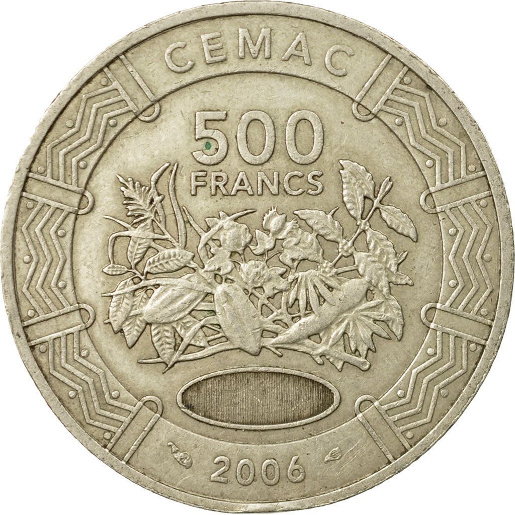 Central African States | 500 Francs Cfa Coin | Plants | Km:22 | 2006