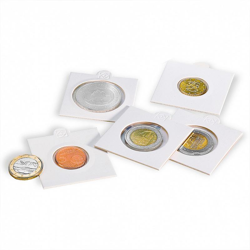 10 Coin Holders | 17.5 - 39.5 mm | 2 x 2 In | MATRIX | White | Leuchtturm