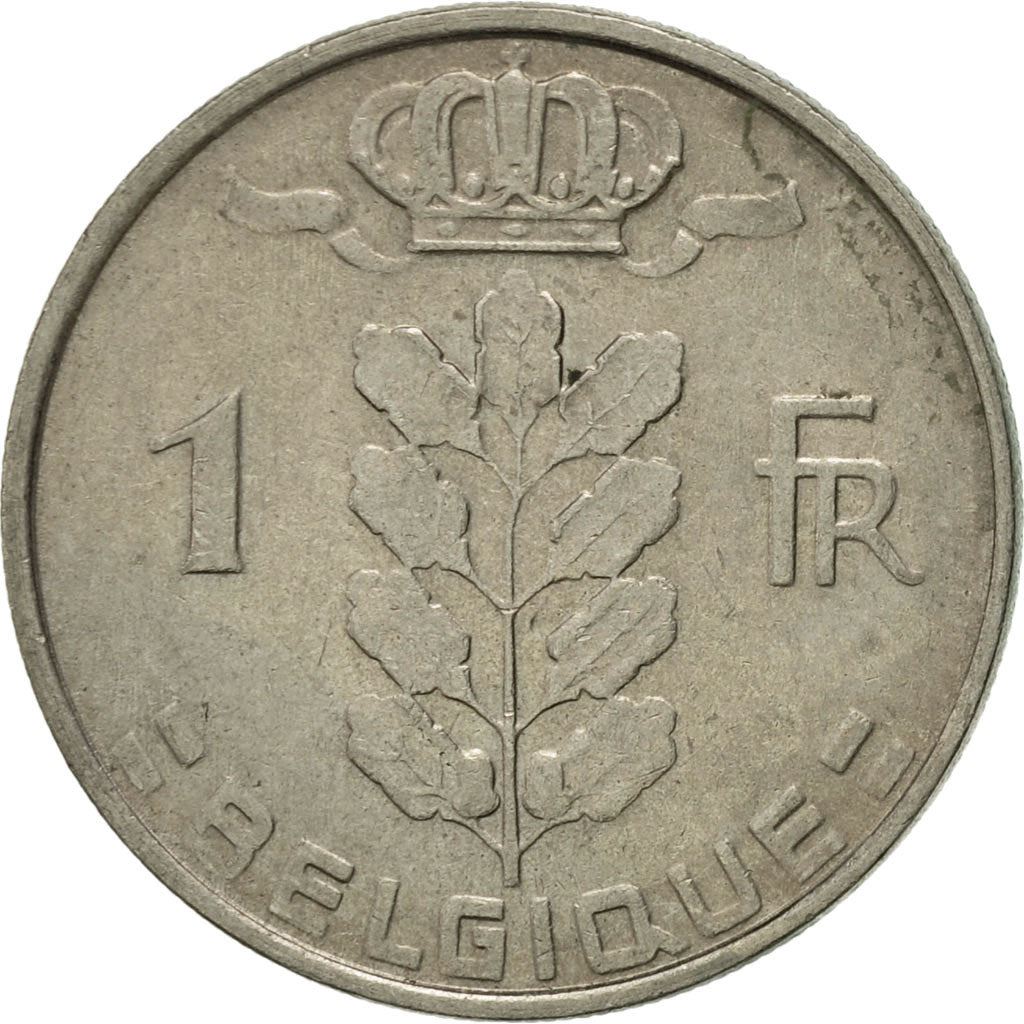 Belgian Coin 1 Franc - Baudouin I Belgique | Cornucopia | Oak | KM142 | 1950 - 1988