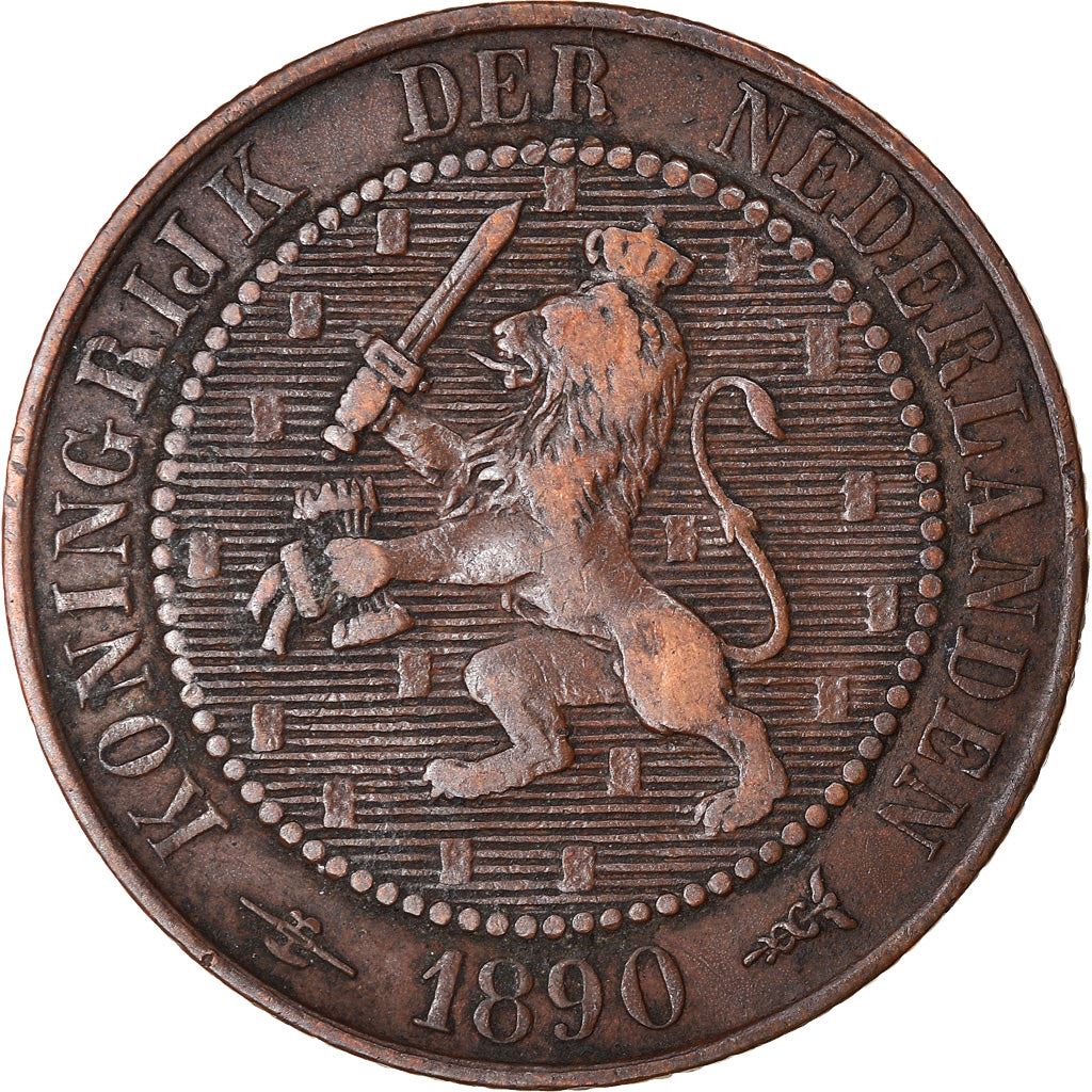 Nederlandene | 2,5 Cents Mønt | Løve | Km:108 | 1877 - 1898