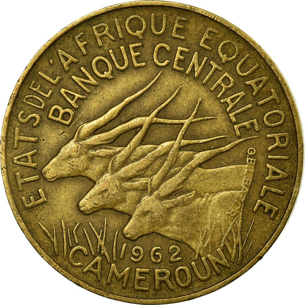Central African States | 5 Francs Cfa Coin | Antelope | Crops | Km:1 | 1961 - 1962