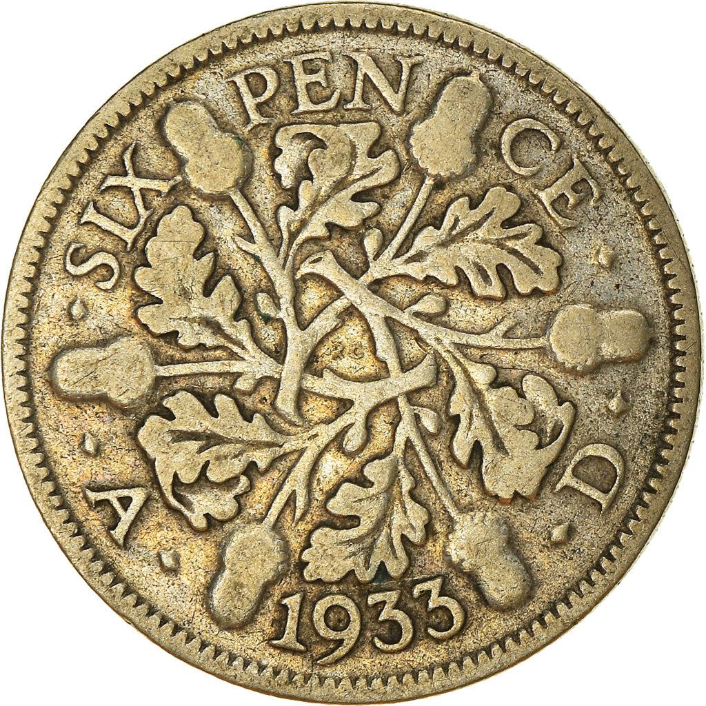 United Kingdom | 6 Pence Coin | George V | KM:832 | 1927 - 1936