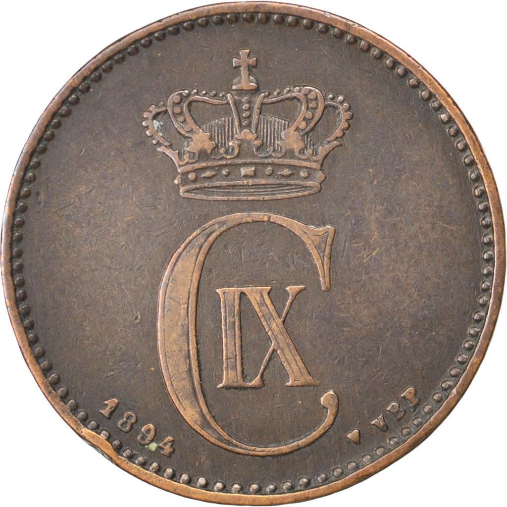 Denmark | 2 Ore Coin | Monogram | Km:793 | 1874 - 1906