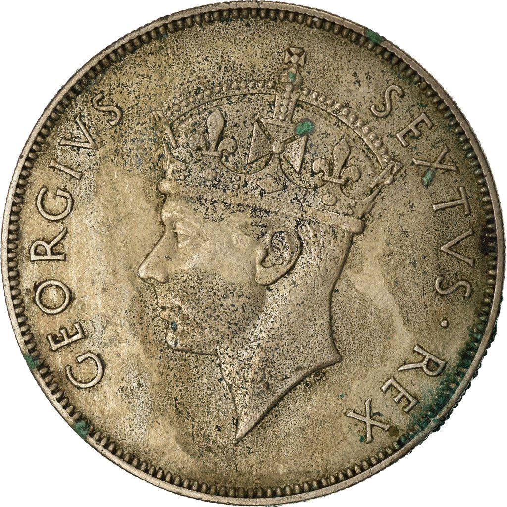 East Africa | 1 Shilling Coin | George VI | Lion | Mountains | Km:31 | 1948 - 1952