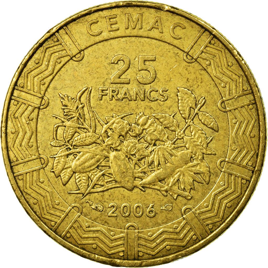 Central African States | 25 Francs Cfa Coin | Plants | Km:20 | 2006 - 2023