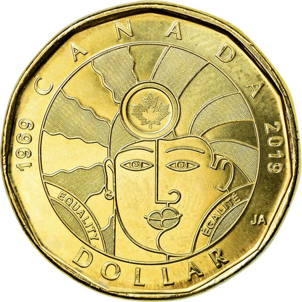 カナダ｜1ドル硬貨｜平等｜Km:2757｜2019年