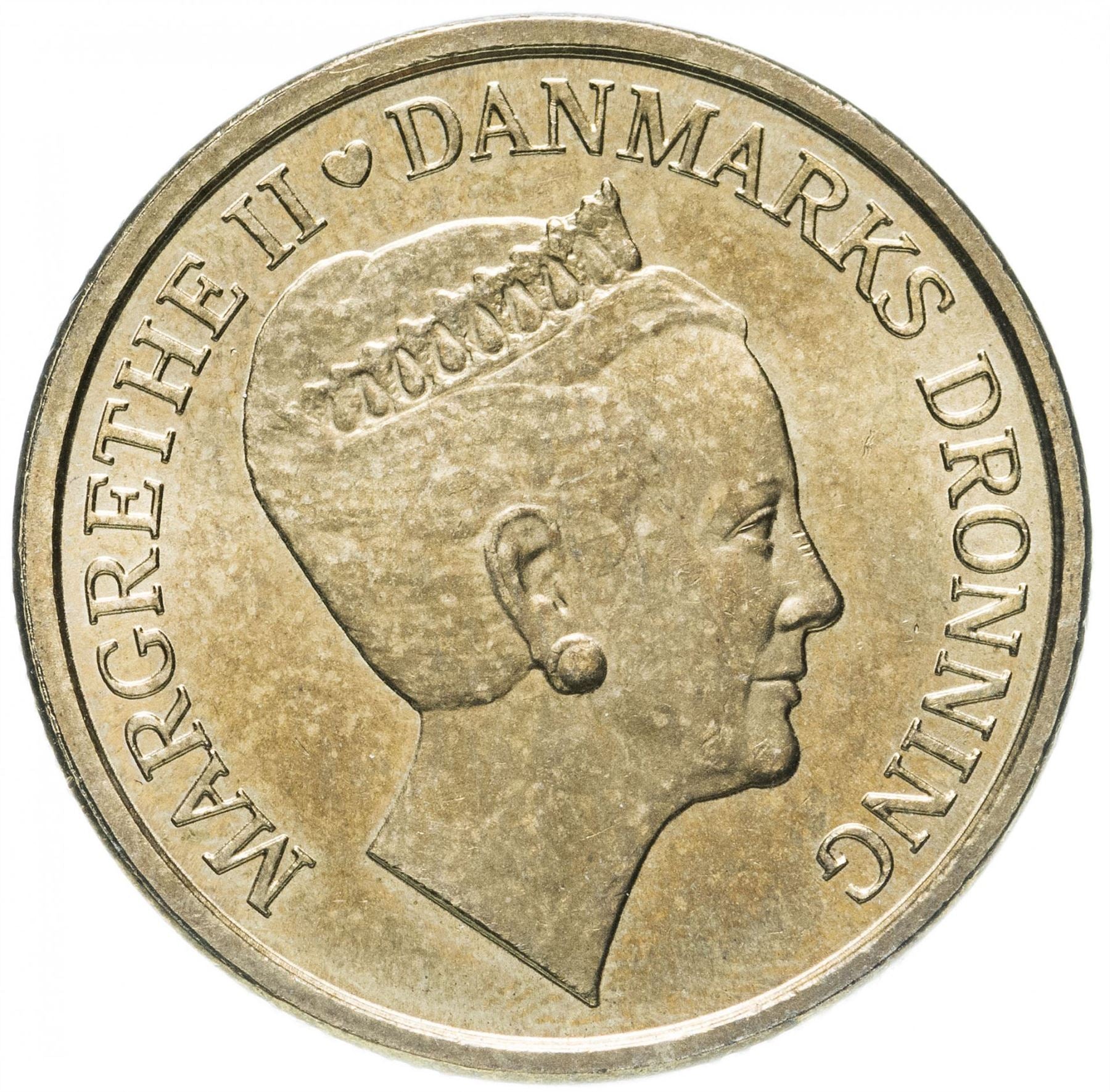 Denmark | 20 Kroner Coin | Margrethe II | KM:937 | 2010