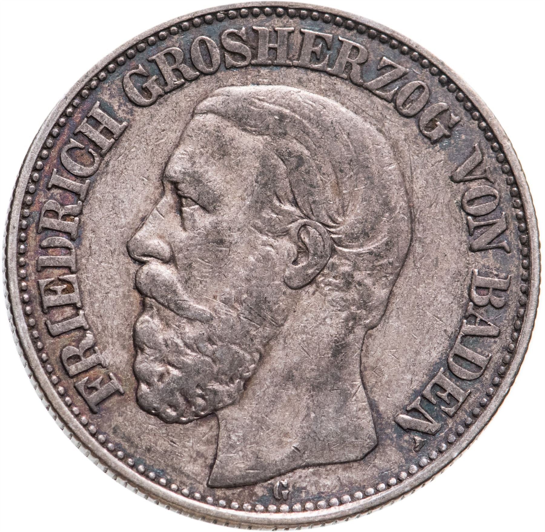 German Empire 1 Mark Coin | Deutsches Reich | Wilhelm II | Type 2 - Small Shield | KM14 | 1891 - 1916