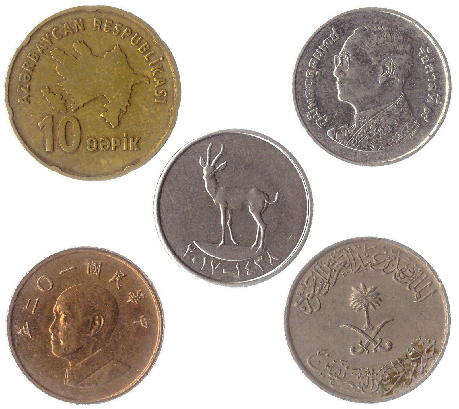 Asian Coin Mix - 5, 10, 20, 30, 50, 100 Different Coins - Real Currency from Japan, China, India & More - Wildlife, Temples, Scripts & Symbols - Collector’s World Set