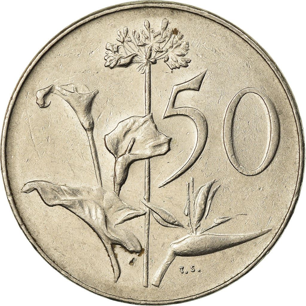 Sør-Afrika 50 Cent Mynt | Charles Swart | Afrikaans Legende - SUID AFRIKA | KM79.2 | 1968