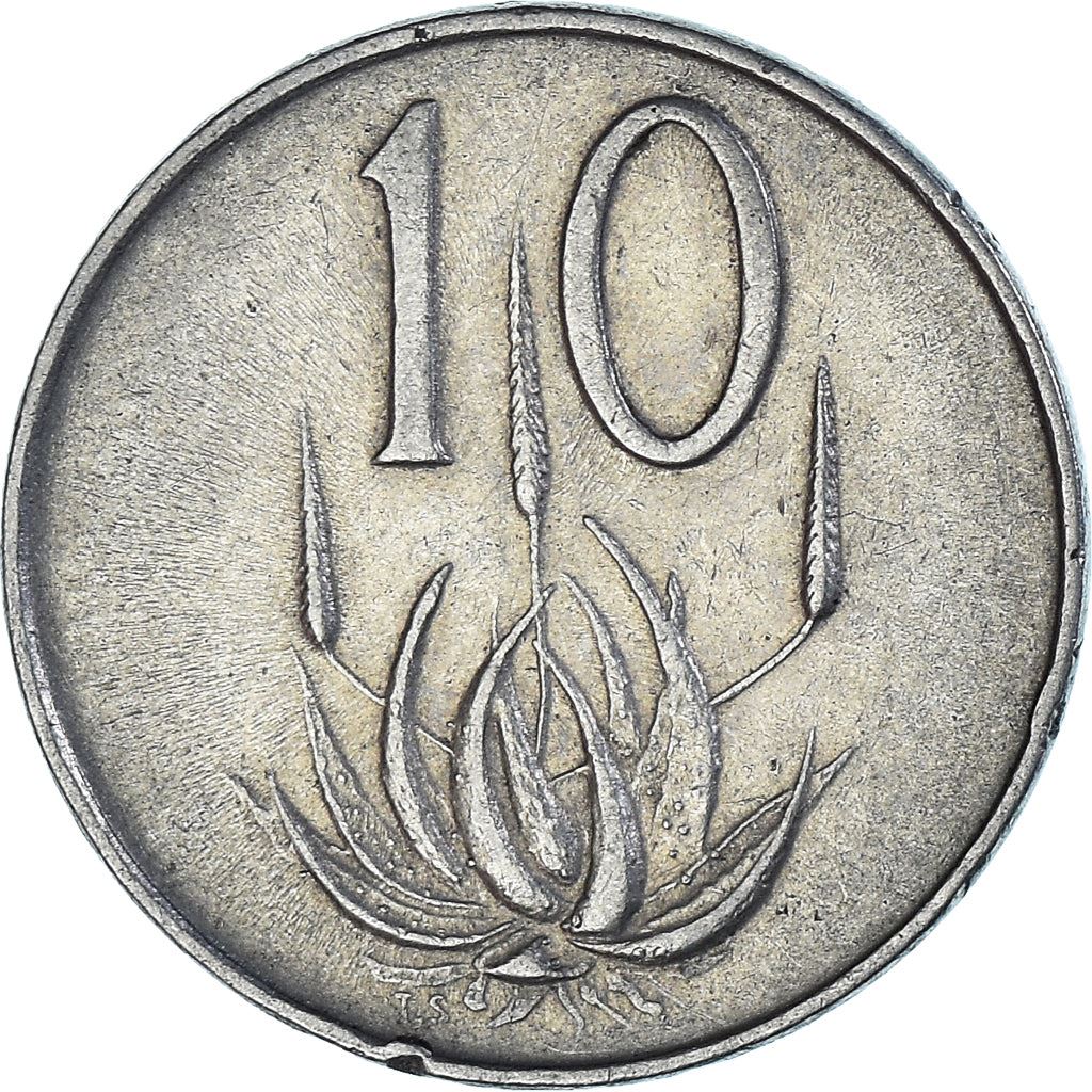 Sør-Afrika 10 Cent Mynt | Engelsk Inskripsjon - SOUTH AFRICA | KM68.1 | 1965 - 1969