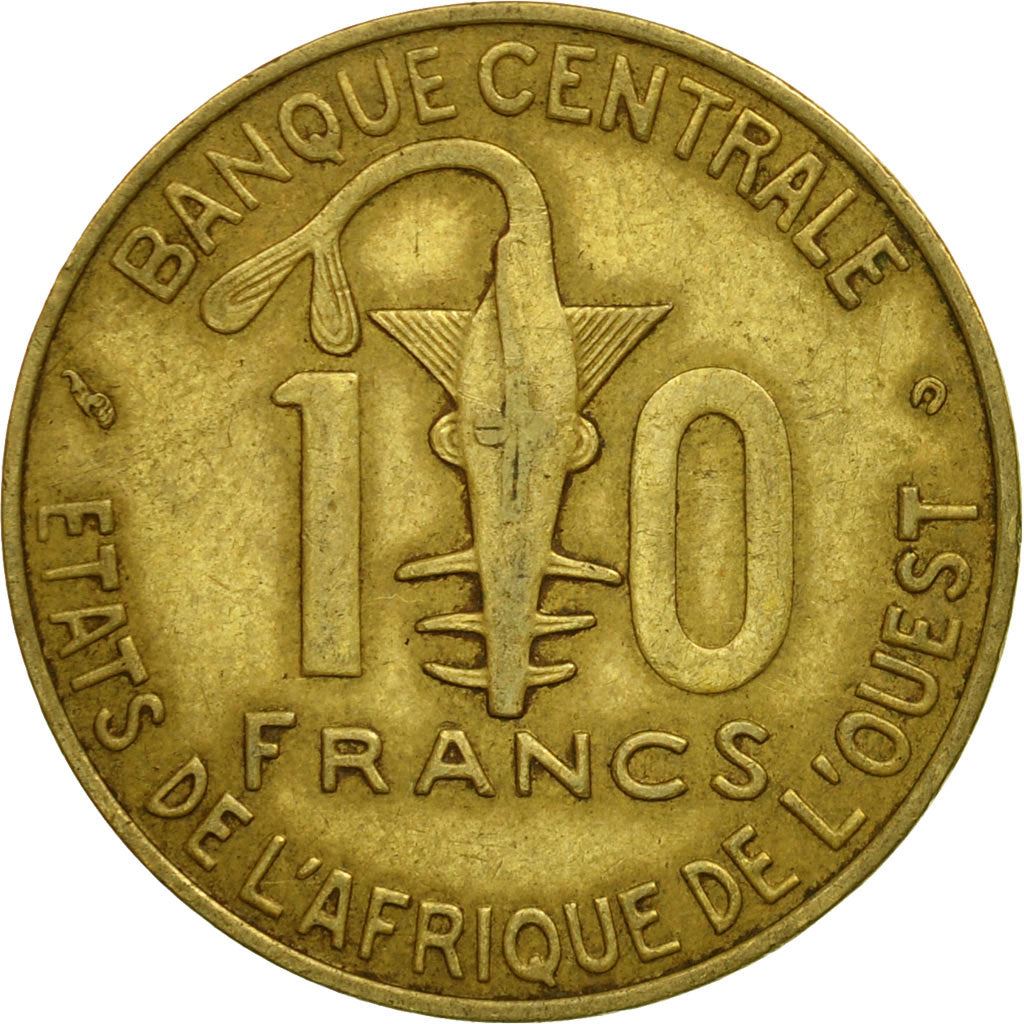 Western African States | 10 Francs Cfa Coin | Emblem of Central Bank | Water Pump | FAO | Km:10 | 1981 - 2024